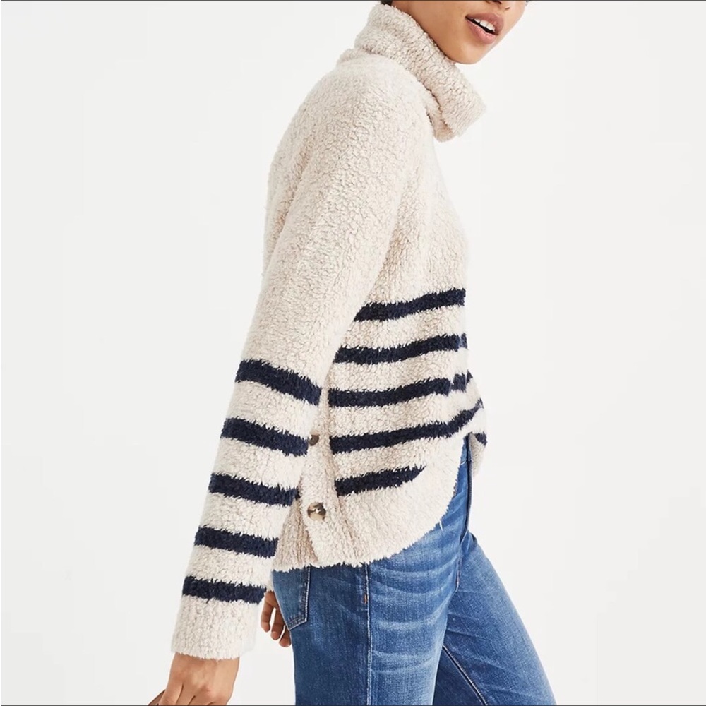 Madewell Mariner Stripe Turtleneck Sweater